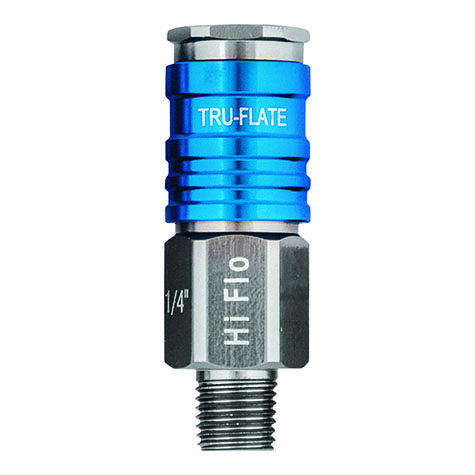 Tru-Flate 1/4in HI FLO Design  x 1/4in MNPT Aluminum Coupler product photo