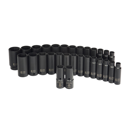 Sunex - 29 Piece 1/2in Drive 6 Point Impact Socket Set product photo