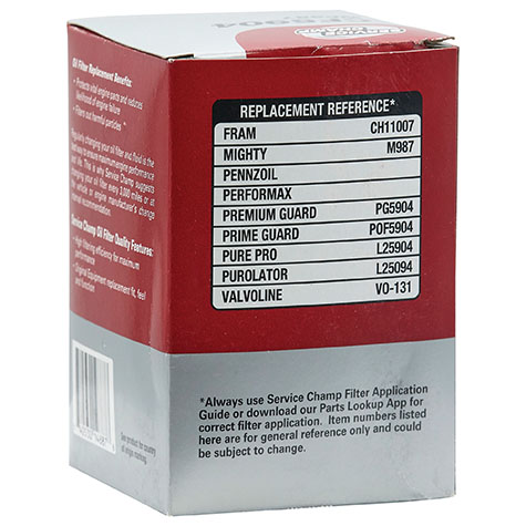 Service Champ Oil Filter product photo