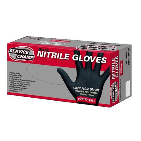 Service Champ Black Nitrile Gloves - Large product photo