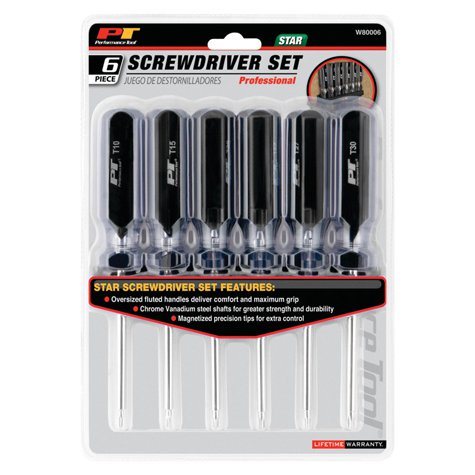 Performance Tool - 6 pc. Star Screwdriver Set product photo